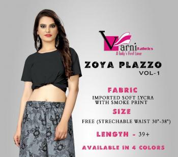 Varni Zoya Plazzo vol 1 Lycra plazzo catalog wholesaler