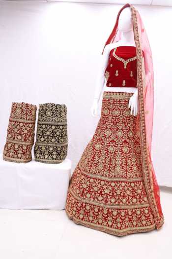 Velvet Dulhan Wedding Lehenga Choli wholesale price