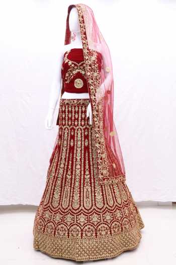 Velvet Dulhan Wedding Lehenga Choli wholesale price