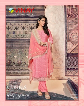 Vinay Fashion Silkina Royal Crepe vol 31 Salwar Kameez wholesaler
