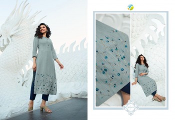 Vinay fashion Tumbaa marvel Khatli work Kurtis wholesaler