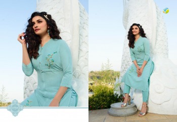 Vinay fashion Tumbaa marvel Khatli work Kurtis wholesaler