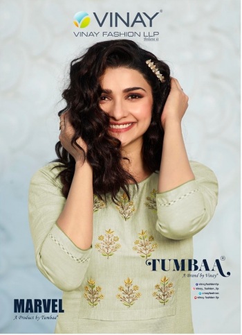 Vinay fashion Tumbaa marvel Khatli work Kurtis wholesaler