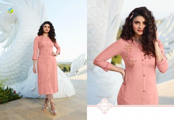 Vinay fashion Tumbaa marvel Khatli work Kurtis wholesaler