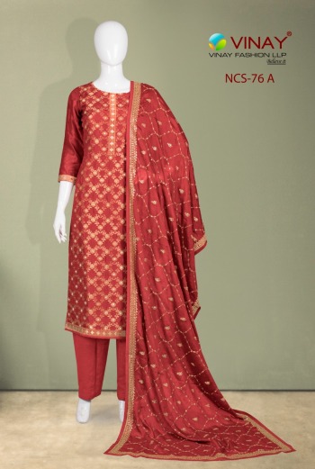 Vinay NCS 76 Dola Jacquard Salwar Kameez wholesaler