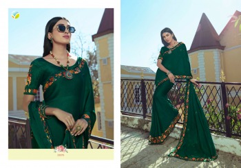 Vinay Sheesha Starwalk vol 61 Chiffon Brasso Saree catalog