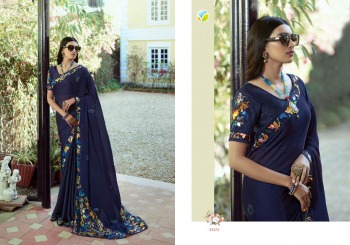 Vinay Sheesha Starwalk vol 61 Chiffon Brasso Saree catalog