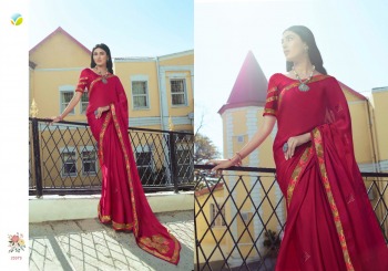 Vinay Sheesha Starwalk vol 61 Chiffon Brasso Saree catalog