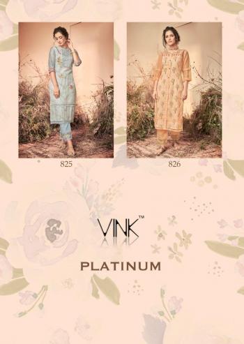 Vink platinum Organza kurtis with pant buy wholesaler