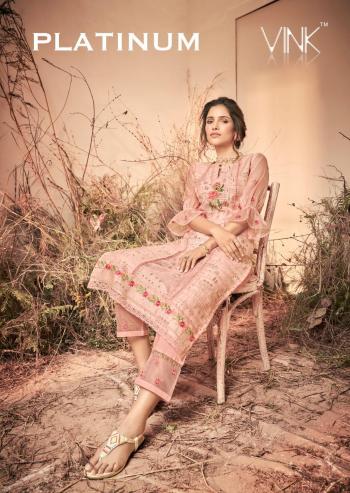 Vink platinum Organza kurtis with pant buy wholesaler