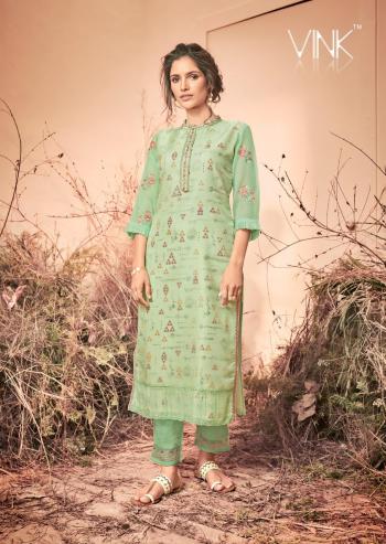 Vink platinum Organza kurtis with pant buy wholesaler