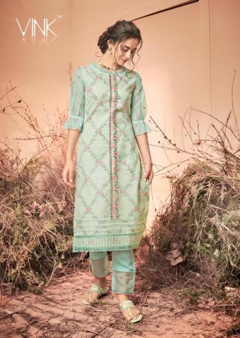 Vink platinum Organza kurtis with pant buy wholesaler