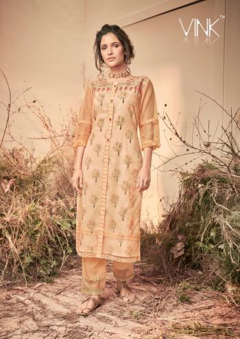 Vink platinum Organza kurtis with pant buy wholesaler