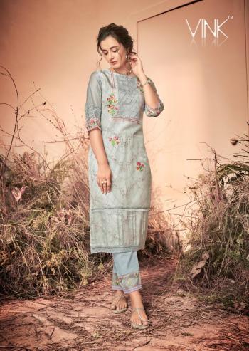 Vink platinum Organza kurtis with pant buy wholesaler