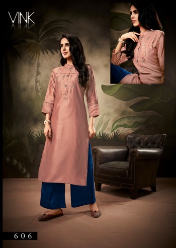 Vink Shlok hand work Silk kurtis wholesale Price