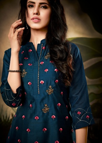 Vink Shlok hand work Silk kurtis wholesale Price