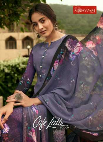 Vishwam fabric Cafe Latte vol 9 Branded Salwar Kameez