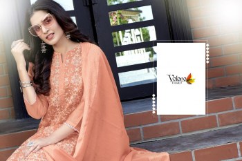 Volono Trendz Schiffli vol 2 lakhnavi work kurtis with Pant and Dupatta