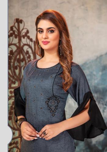 Wanna Sirat Rayon Denim kurtis wholesaler