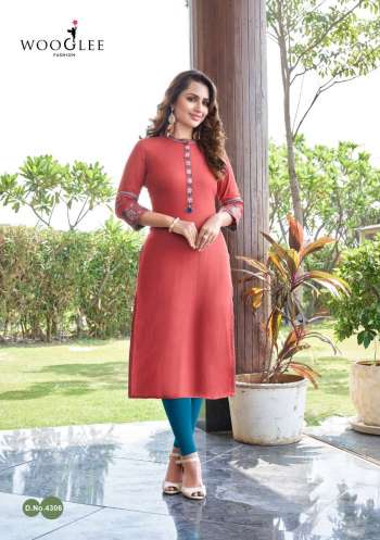 Wooglee Sakshi Rayon Casual wear kurtis wholesaler