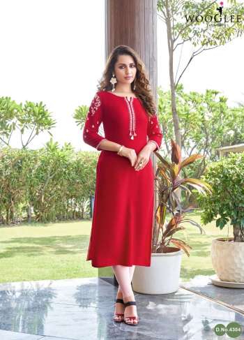 Wooglee Sakshi Rayon Casual wear kurtis wholesaler