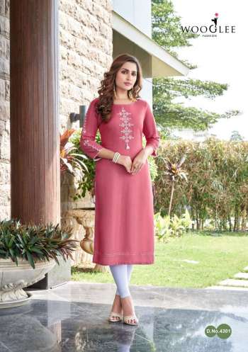 Wooglee Sakshi Rayon Casual wear kurtis wholesaler