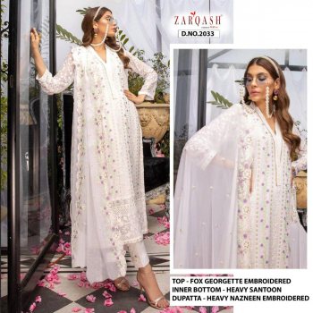 Zarqash Azure georgette Pakistani Suits wholesaler