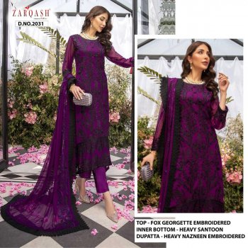 Zarqash Azure georgette Pakistani Suits wholesaler