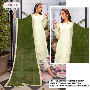 Zarqash Azure georgette Pakistani Suits wholesaler