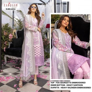 Zarqash Azure georgette Pakistani Suits wholesaler