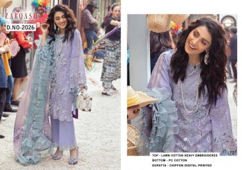 Zarqash Mushq Lawn Cotton Pakistani Suits wholesaler