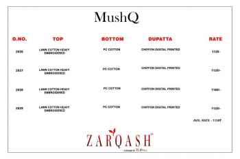 Zarqash Mushq Lawn Cotton Pakistani Suits wholesaler