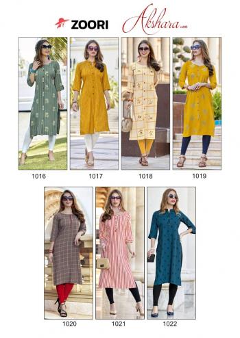 Zoori Akshara vol 2 Rayon casual wear kurtis