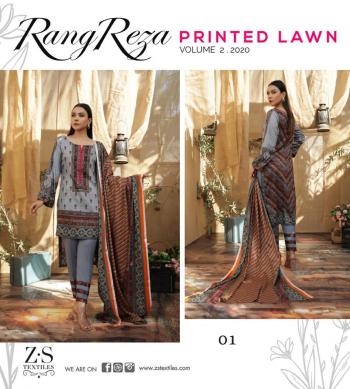 ZS textile rangreza Lawn vol 2 Pakistani Suits Wholesaler